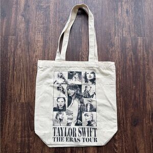 Taylor Swift The Eras Tour VIP Tote Bag Official Merch Canvas Concert Bag Cream